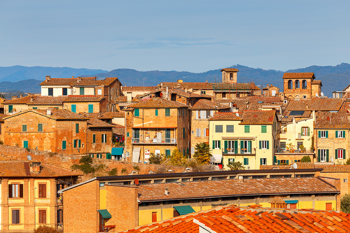 siena view of the old city district
